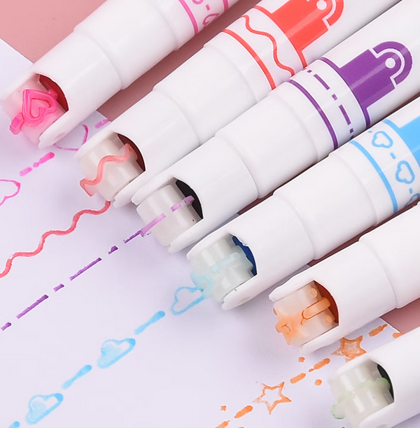 Pen embossing pen marking pen students use marker lace hand copy newspaper lace band colorful ledger